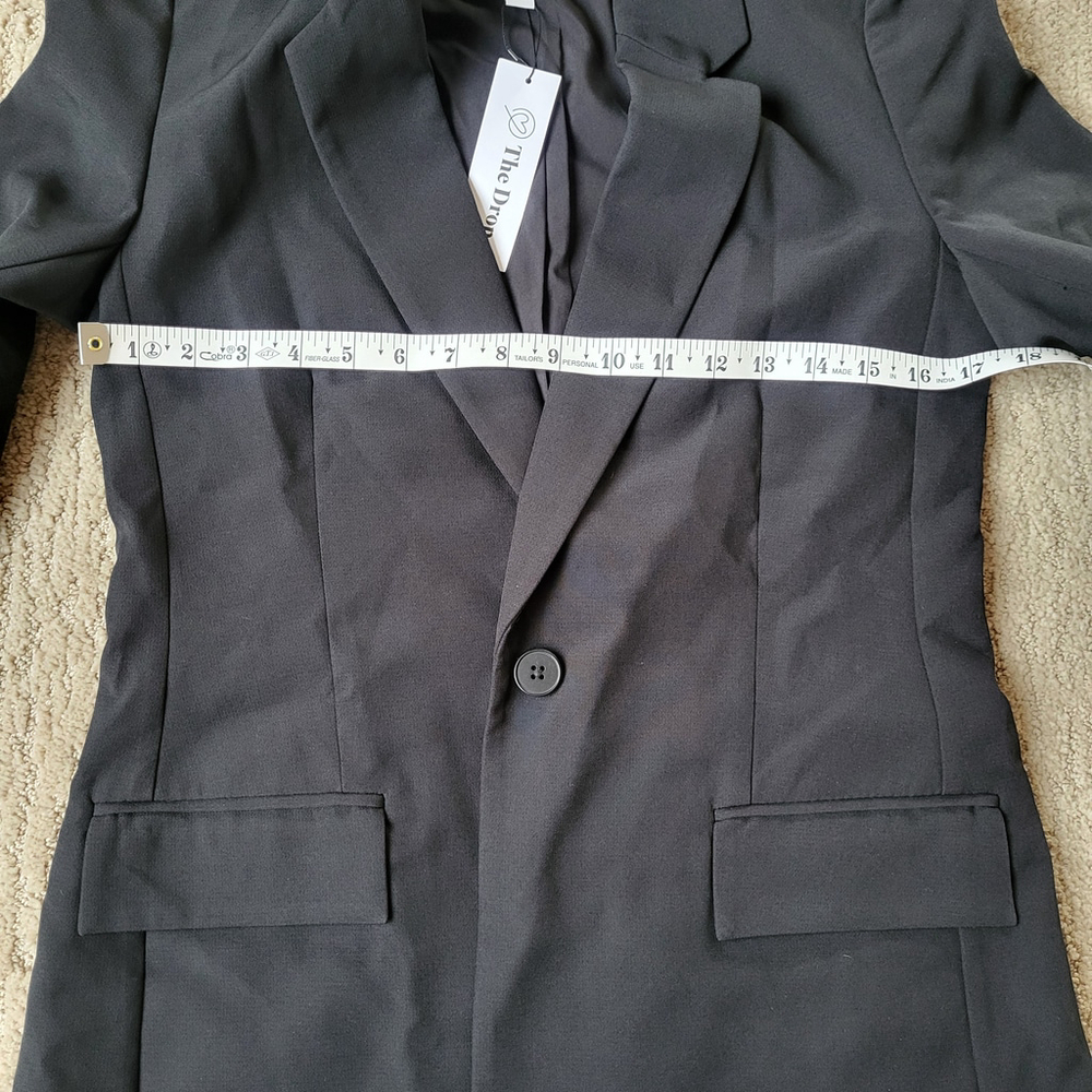 Women’s “Blake” Classic Long Sleeve Blazer – The Drop – Black – Size XS – NWT - Picture 3 of 12